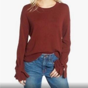 Madewell Tie-Cuff Pullover Sweater